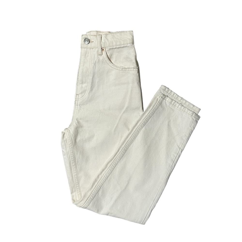High‎ waisted ankle mom Jean